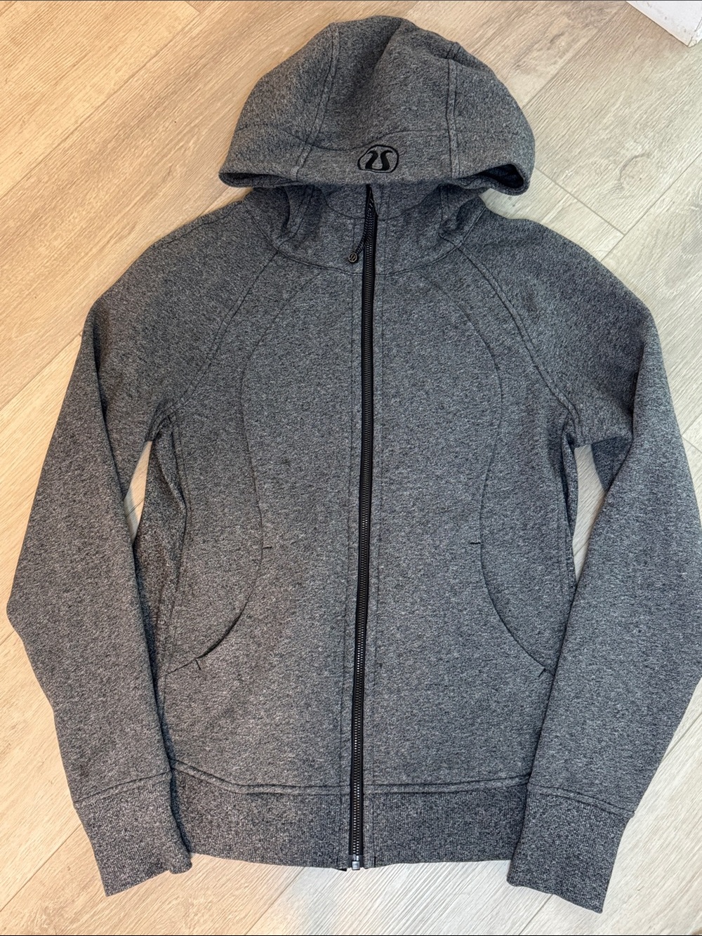 lululemon athletica Scuba Hoodie *Light Cotton Fleece Heathered Speckled Black - Picture 2 of 7